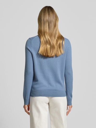 Jake*s Casual Strickpullover aus Kaschmir mit Rundhalsausschnitt Rauchblau 5