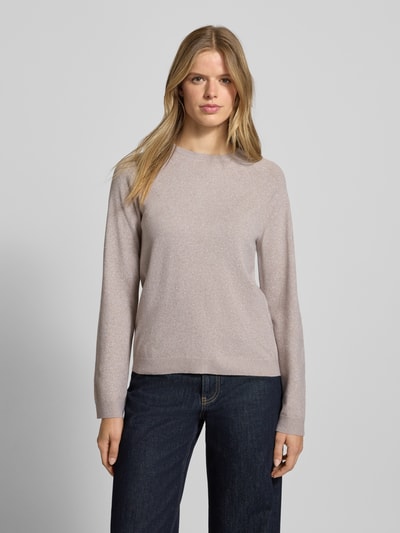 Pieces Regular fit pullover met raglanmouwen, model 'BREE' Zand gemêleerd - 4