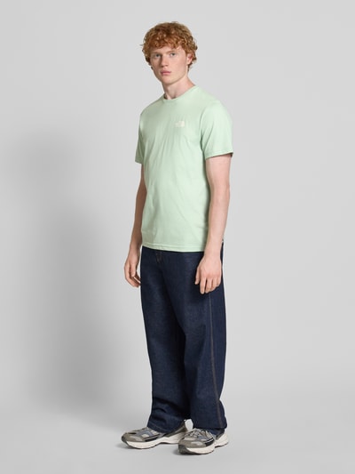 The North Face T-Shirt mit Label-Print Mint 1