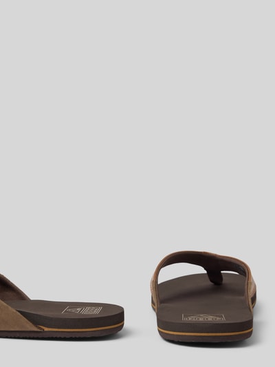 REEF Teenslippers met labeldetail, model 'Newport' Lichtbruin - 2