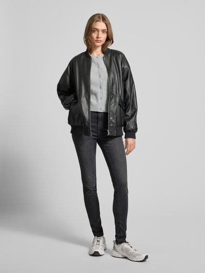 Tommy Jeans Skinny fit jeans met labelstitching, model 'NORA' Zwart - 1