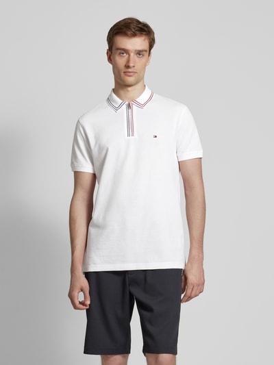 Tommy Hilfiger Regular Fit Poloshirt mit Logo-Stitching Weiss 4