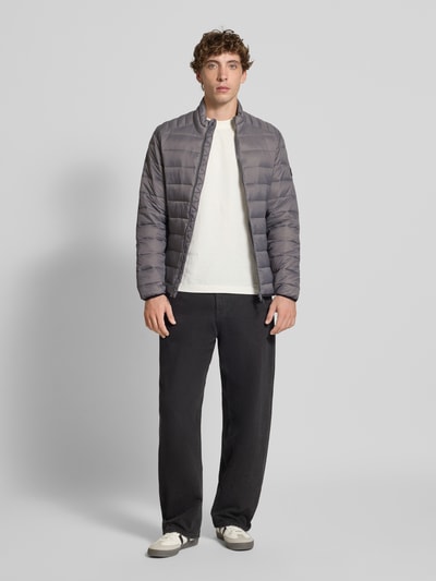 Jack & Jones Steppjacke mit Reißverschluss Modell 'BRADLEY' Mittelgrau 1