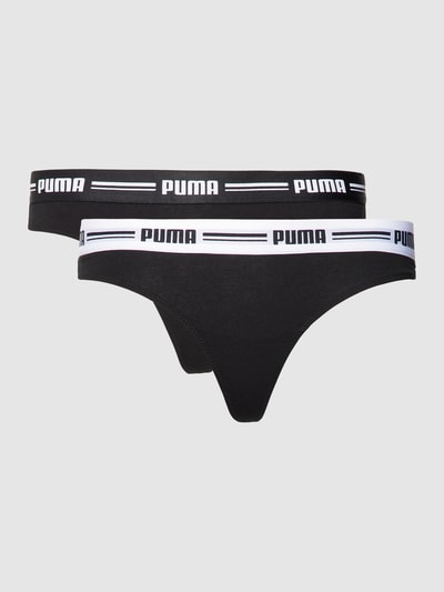 Puma String met elastische band met logo Zwart - 1