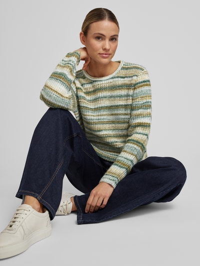 FREE/QUENT Strickpullover mit Rundhalsausschnitt Modell 'SELLY' Oliv 3