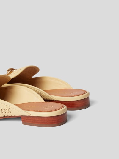 Tory Burch Slipper mit Logo-Applikation Gelb 3