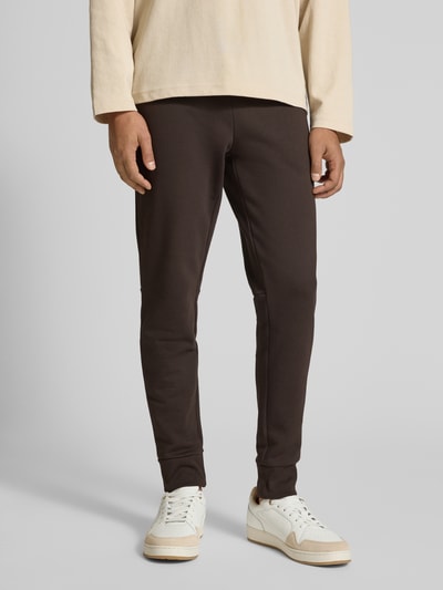 Lacoste Regular fit sweatpants van katoenmix Donkerbruin - 4