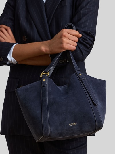 Lauren Ralph Lauren Henkeltasche aus echtem Schafsleder Modell 'TASHA' Dunkelblau 1