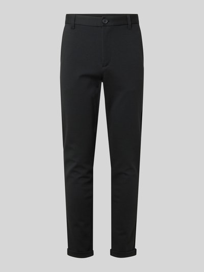 Lindbergh Korte stoffen broek met Franse steekzakken Zwart - 2