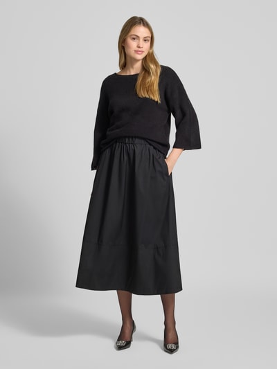 ROBE LÉGÈRE Midirock mit elastischem Bund Black 1