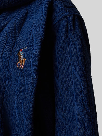 Polo Ralph Lauren Badjas met logostitching, model 'Robe' Donkerblauw - 2