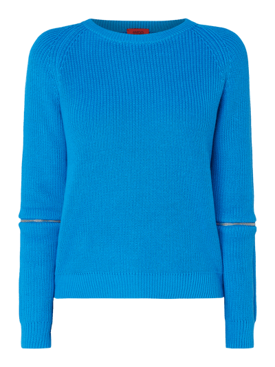 HUGO Pullover mit Reißverschlüssen an den Ärmeln Aqua 2