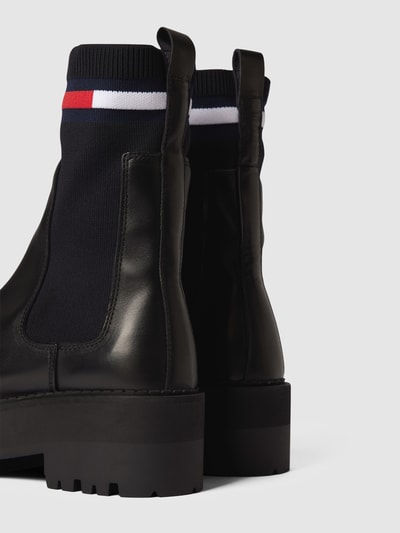 Tommy Jeans Chelsea Boots aus Leder-Mix mit Label-Detail Black 3