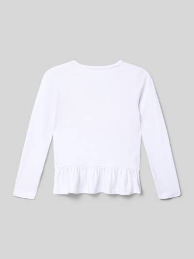 Guess Regular Fit Longsleeve aus Baumwoll-Mix mit Logo-Print Weiss 3