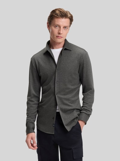 BOSS Slim Fit Freizeithemd aus Baumwoll-Jersey Modell 'H-RUDY' - BECKHAM x BOSS Mittelgrau 4