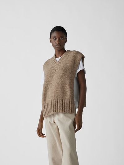 Maison Margiela Poncho mit V-Ausschnitt Hellgrau 4