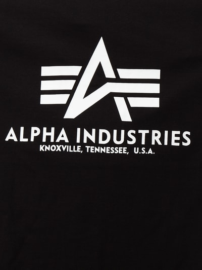 Alpha Industries T-shirt met labelprint, model 'BASIC' Zwart - 5