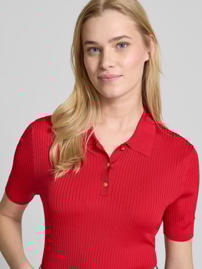 Tommy Hilfiger Slim fit poloshirt van viscosemix Rood - 3