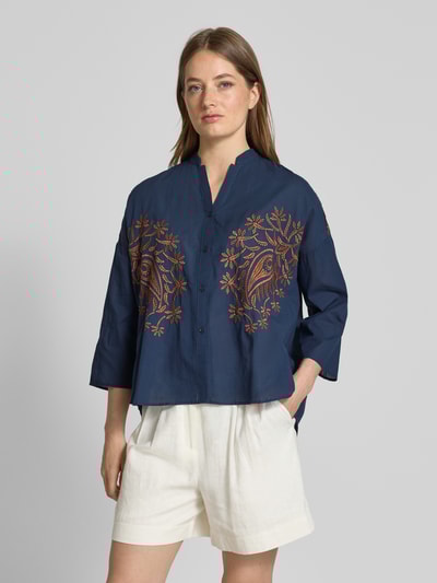 More & More Regular Fit Bluse mit 3/4-Arm Marine 4