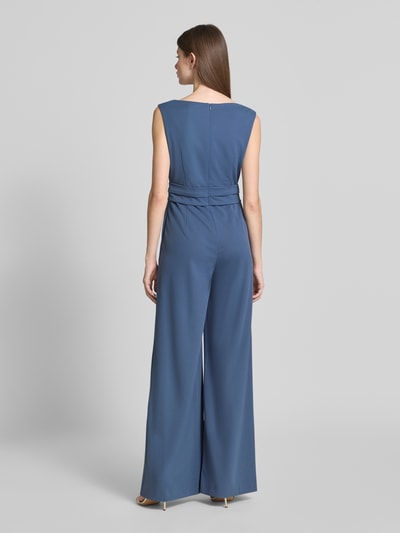 Vera Mont Jumpsuit met knoopdetail Rookblauw - 5