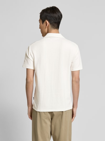 Strellson Regular fit vrijetijdsoverhemd met structuurmotief, model 'Filip' Offwhite - 5