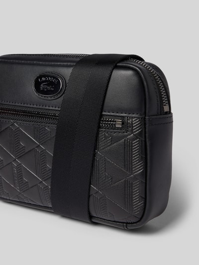 Lacoste Schoudertas met glad leer Zwart - 3