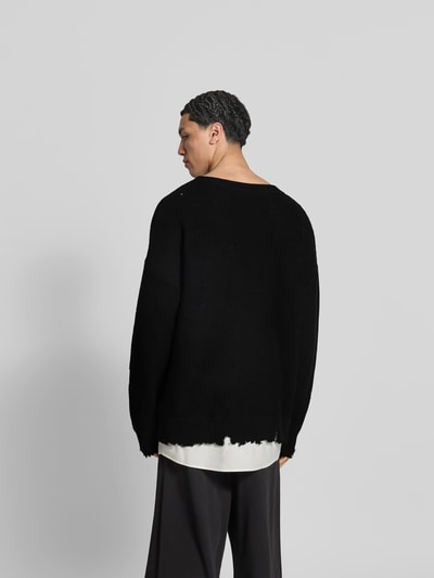 MM6 Maison Margiela Relaxed Fit Pullover im Used-Look Black 5