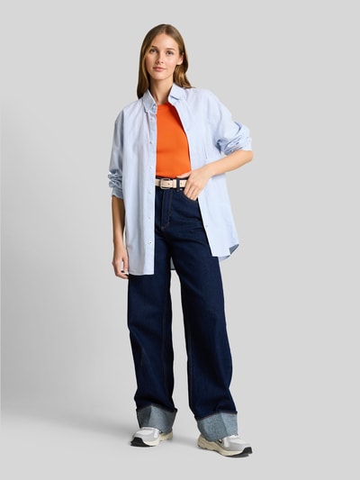 Tom Tailor Denim slim fit top in ribstructuur Oranje - 1