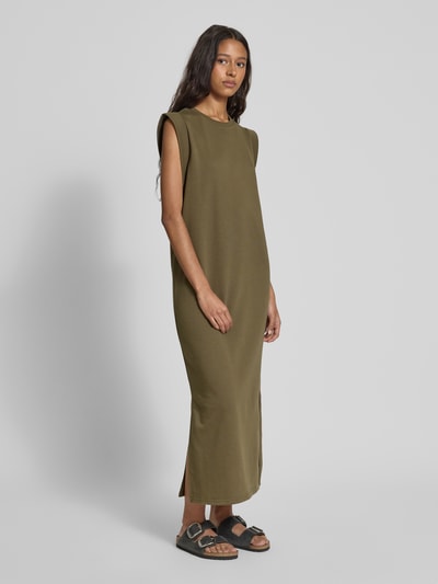 Pieces Loose Fit Sweatkleid aus Baumwoll-Mix Modell 'CHILLI SUMMER' Oliv 1