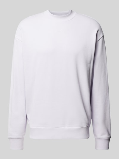 HUGO Sweatshirt mit Label-Schriftzug Modell 'Dapocrew' Flieder 2