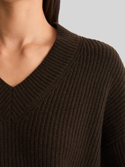 Marc O'Polo Loose fit pullover van wolmix Donkerbruin - 3