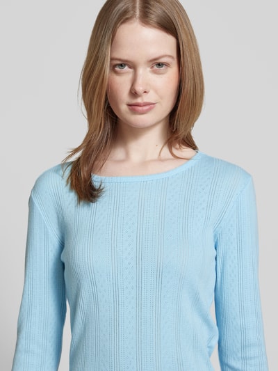 Vero Moda Regular Fit Langarmshirt aus reiner Baumwolle Modell 'LISA'
 Hellblau 3