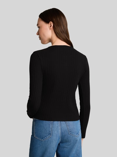 Tom Tailor Denim Slim Fit Strickjacke aus Baumwoll-Mix Black 5