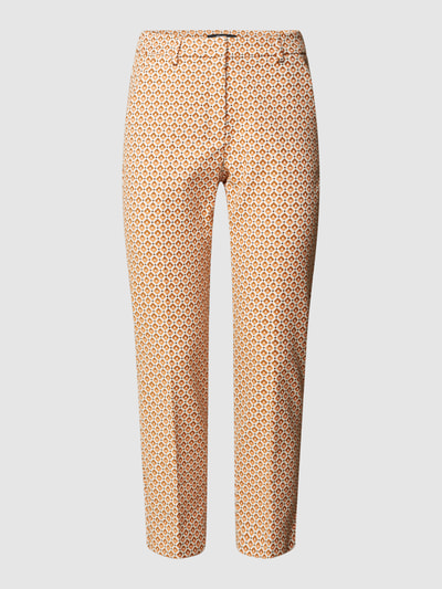 Weekend Max Mara Skinny Fit Chino mit Allover-Muster Modell 'PAPAIA' Orange 2