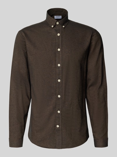 Lindbergh Freizeithemd mit Button-Down-Kragen Dunkelbraun 2