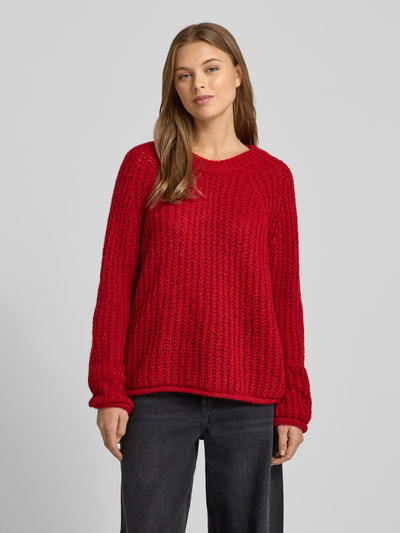 Smith and Soul Relaxed Fit Strickpullover mit Mohair-Anteil Rot 4