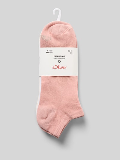 s.Oliver RED LABEL Socken aus Baumwoll-Mix im 4er-Pack Rosa 1