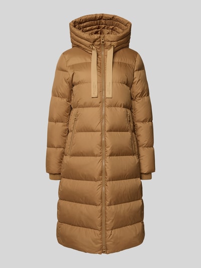 Marc O'Polo Płaszcz puchowy o kroju regular fit z kapturem Piaskowy 2