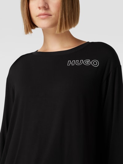 HUGO Longsleeve mit Label-Print Modell 'UNITE' Black 3