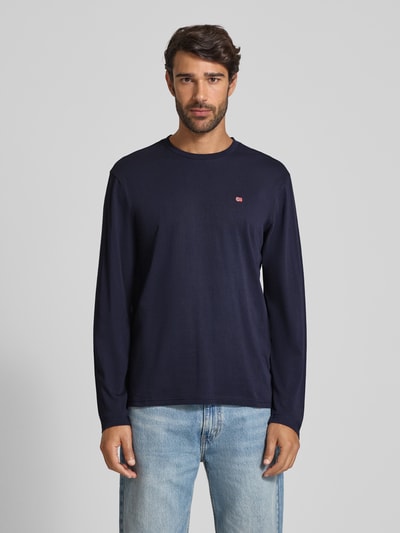 Napapijri Longsleeve mit Logo-Stitching Modell 'Salis' Marine 4