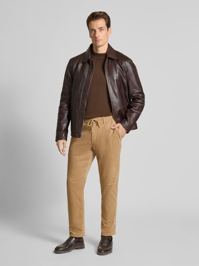 MCNEAL Tapered Fit Cordhose mit Strukturmuster Beige 1