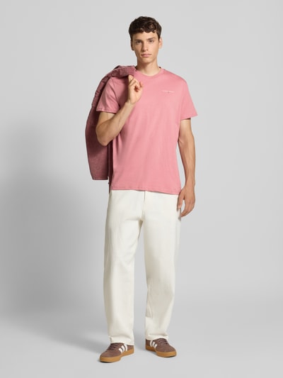 Tommy Jeans Slim Fit T-Shirt aus reiner Baumwolle Koralle 1