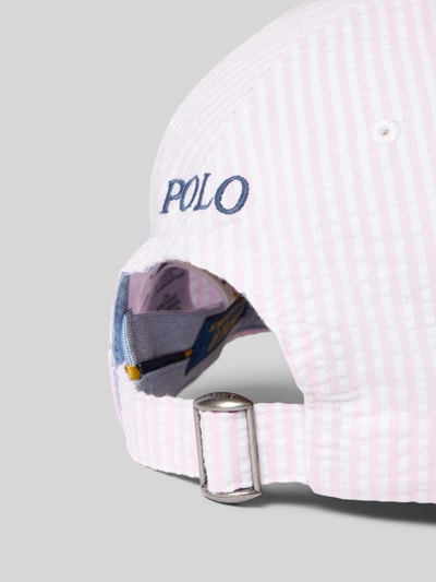 Polo Ralph Lauren Baseballpet met labelstitching Lichtroze - 3