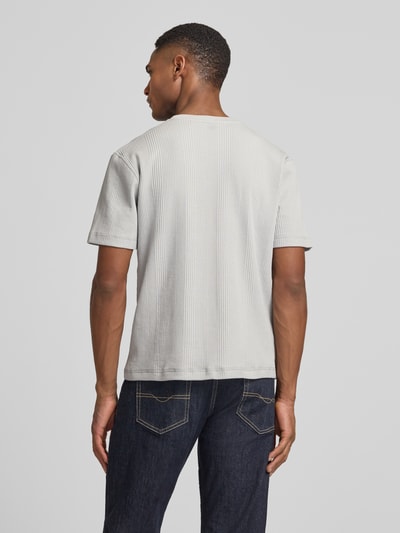 BOSS Regular Fit T-Shirt mit mit Waffelstruktur Modell 'STRUCTURE' Hellgrau 5