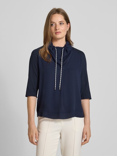 Marc Cain T-Shirt aus Baumwoll-Mix mit Tunnelzug Marine 4