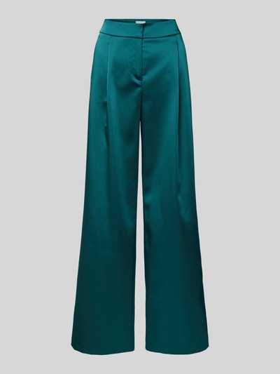 Jake*s Cocktail Wide Leg Bundfaltenhose mit Eingrifftaschen Dunkelgruen Melange 2