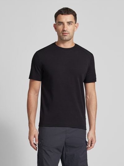 CK Calvin Klein T-shirt met labeldetail, model 'MIX MEDIA' Zwart - 4