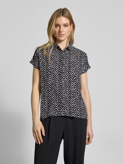 Christian Berg Woman Relaxed Fit Bluse mit Kappärmeln Black 4