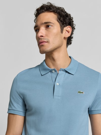 Lacoste slim fit poloshirt van puur katoen Rookblauw - 3