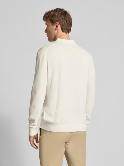 Christian Berg Men Slim Fit Poloshirt mit Knopfleiste Offwhite 5